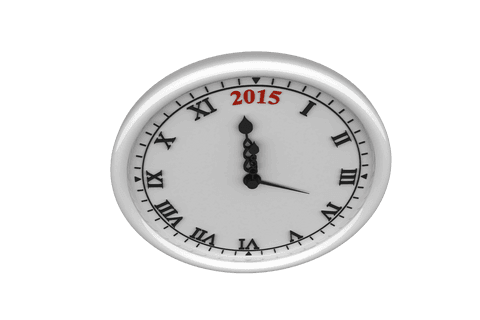 3d clock with 2015 countdown on transparent background - Download Free Stock Videos Pikwizard.com