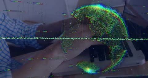 Futuristic Business Analysis with 3D Data Globe