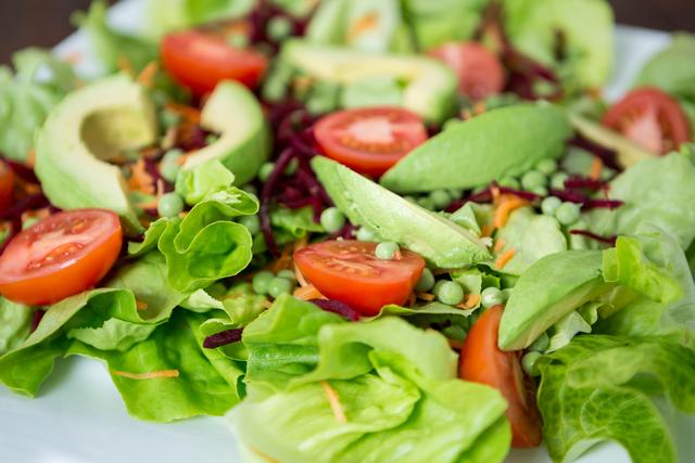 Close-up of Fresh Mixed Vegetable Salad - Download Free Stock Photos Pikwizard.com