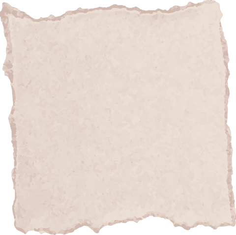 Torn beige paper with transparent background, vintage parchment