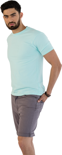 Confident Handsome Man Posing in Casual Summer Apparel on Transparent Background - Download Free Stock Videos Pikwizard.com