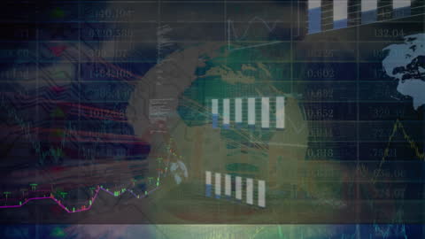 Global Business and Digital Interface with Data Visualization