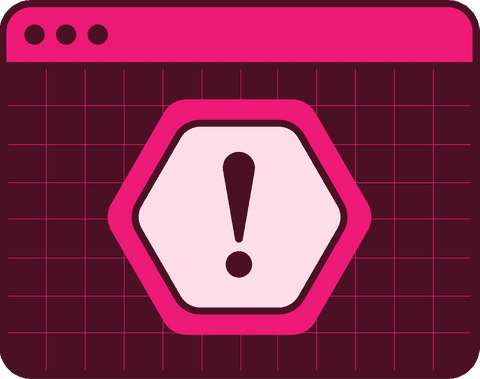 transparent alert icon with browser interface in pink-magenta - Download Free Stock Videos Pikwizard.com