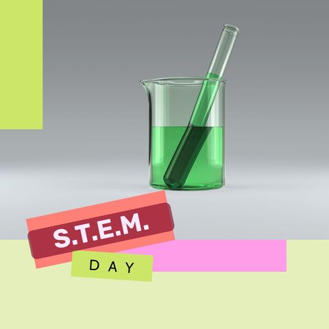 stem day celebration science experiment with green liquid - Download Free Stock Templates Pikwizard.com
