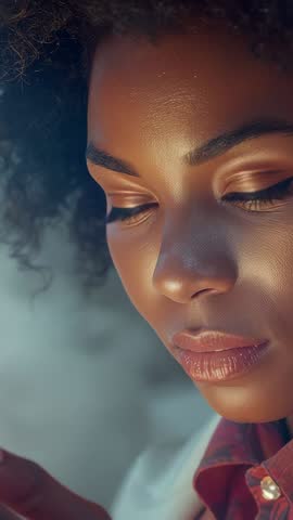 Woman scientist scanning device in lab conducting healthcare research and analysis vertical video