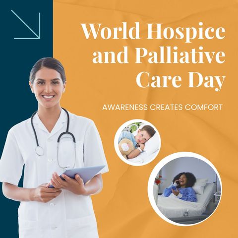 World hospice and palliative care day medical awareness design