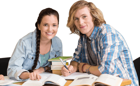 transparent smiling college students studying together - Download Free Stock Videos Pikwizard.com