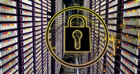 Cybersecurity data protection in modern server room