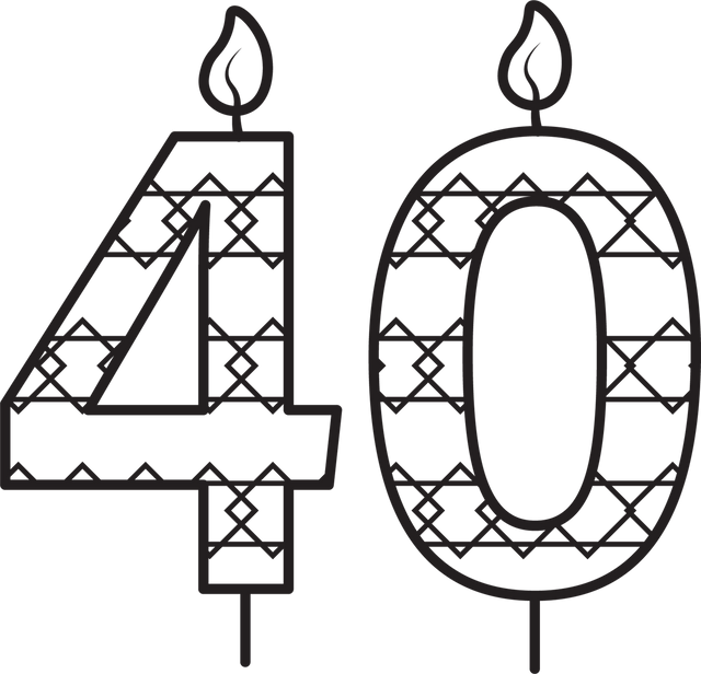 Transparent 40 Number Candle Vector Illustration for Birthdays - Download Free Stock Videos Pikwizard.com