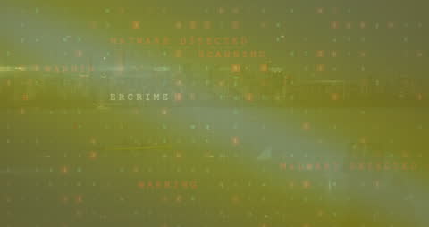 Abstract Digital Security Animation with Holographic Text