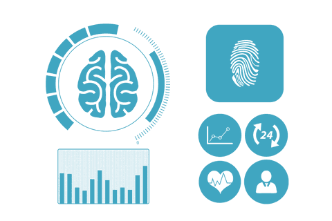 digital technology interface with brain icon on transparent background - Download Free Stock Videos Pikwizard.com