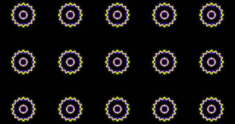 Neon Kaleidoscope Pattern in Hypnotic Motion