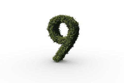 transparent grass number nine illustration for nature concepts - Download Free Stock Videos Pikwizard.com