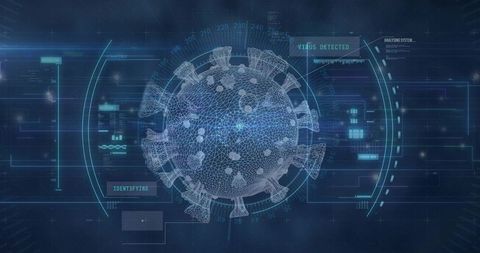 Futuristic Virus Model on High-Tech Data Interface