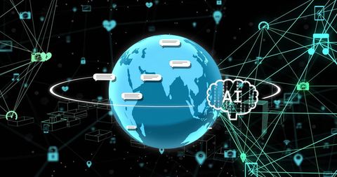 Global AI Network Digital Data Processing Concept - Download Free Stock Images Pikwizard.com