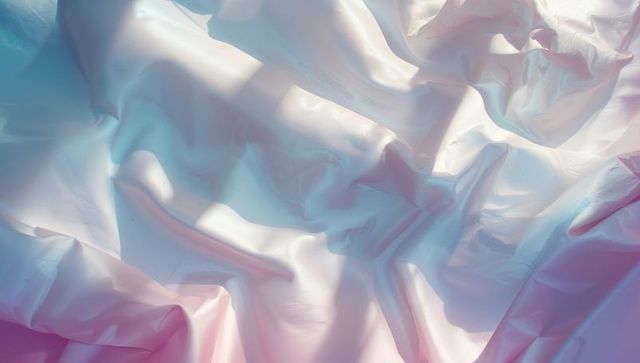 Pastel iridescent fabric with soft gradient and shimmering light