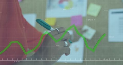 Woman Analyzing Business Graphs with Digital Interface Overlay - Download Free Stock Images Pikwizard.com