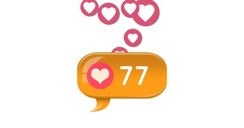 Social Media Like Counter with Floating Hearts Background - Download Free Stock Images Pikwizard.com