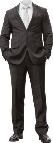 Transparent suit outfit for businessman professional wear