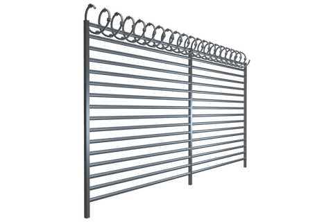 transparent pattern of metal fence with coiled barbed wire - Download Free Stock Videos Pikwizard.com