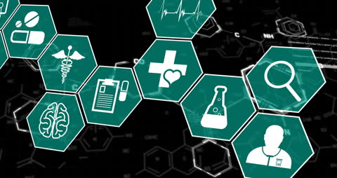 Medical Technology Icons and Data Concept