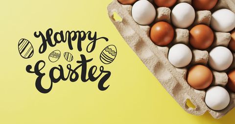 Creative Easter Egg Display with Festive Typography - Download Free Stock Images Pikwizard.com
