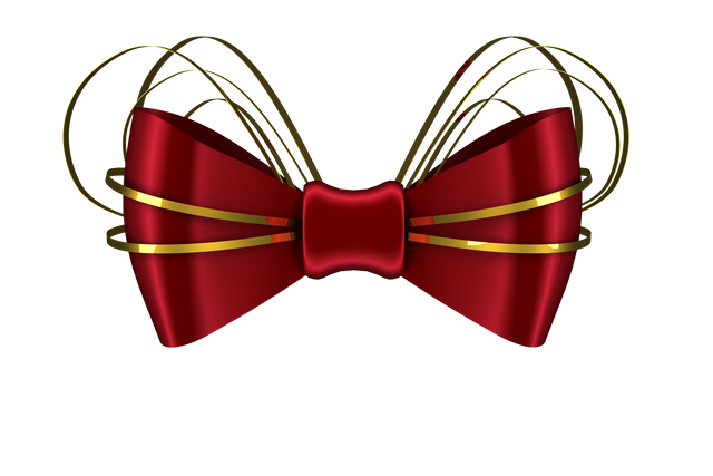 Red Bow Tie with Golden Stripes on Transparent Background - Download Free Stock Videos Pikwizard.com