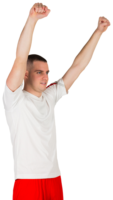 Excited Football Player Celebrating Victory on Transparent Background - Download Free Stock Videos Pikwizard.com