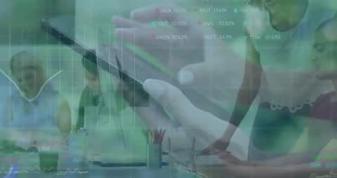 Diverse Business Team Analyzing Financial Data over Stock Market Screen