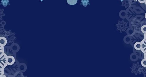 Elegant Snowflake Border with Holiday Blue Background - Download Free Stock Images Pikwizard.com