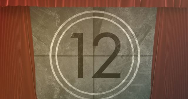 Vintage Countdown with Red Curtains Background - Download Free Stock Images Pikwizard.com