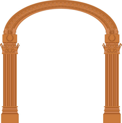 classical arch with fluted columns on transparent background - Download Free Stock Videos Pikwizard.com