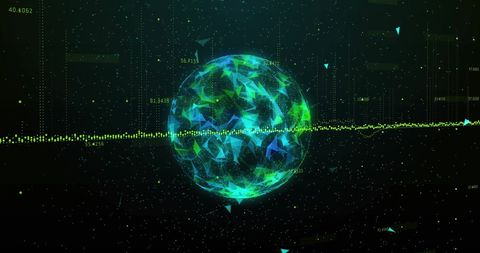Digital Globe with Data Interface Visualizing Technology - Download Free Stock Images Pikwizard.com