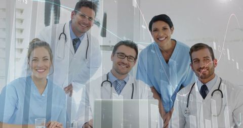 Healthcare Team with Digital Interfaces for Medical Innovation - Download Free Stock Images Pikwizard.com