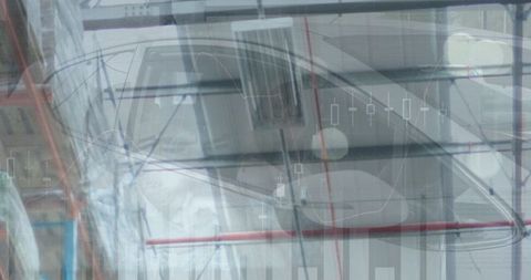 Warehouse inventory and analytics technology concept