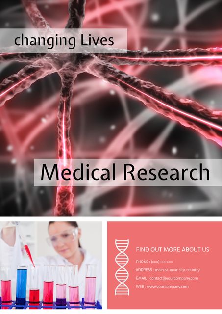 Ideal for healthcare organizations, science presentations, and academic institutions. It visually represents the future of medical discoveries and advancements in neural research. Perfect for conferences, educational brochures, or corporate proposals aimed at showcasing innovation in medical science.