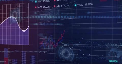 Digital Data Interface with Global Financial Statistics - Download Free Stock Images Pikwizard.com
