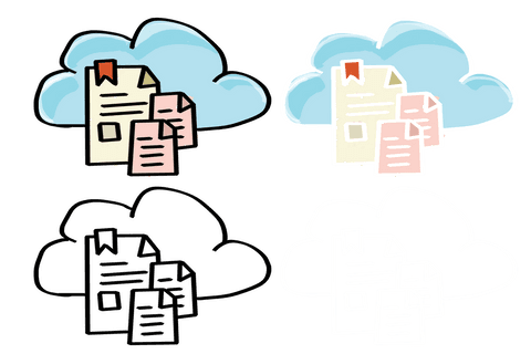 Digital Illustrations of Cloud Computing with Documents on Transparent Background - Download Free Stock Videos Pikwizard.com