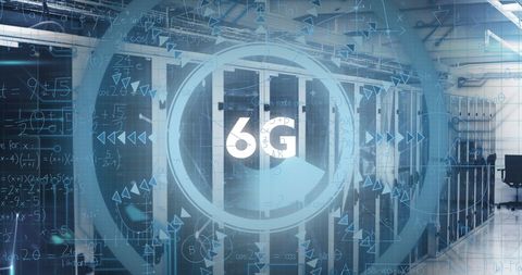 Futuristic 6g technology in modern data center