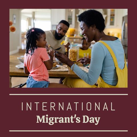 international migrants day celebration with happy family breakfast - Download Free Stock Templates Pikwizard.com