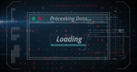 Digital Data Processing with Cybersecurity Threat Warning - Download Free Stock Images Pikwizard.com