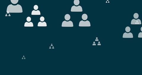 Digital Network Concept with Icon Motifs on Blue - Download Free Stock Images Pikwizard.com