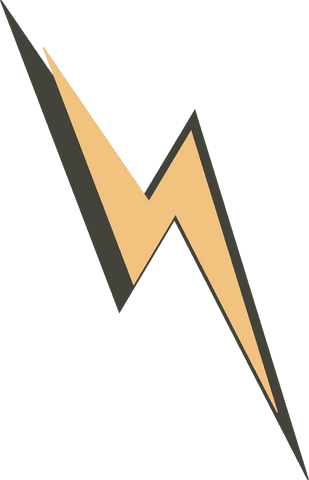 beige lightning bolt flat design transparent background - Download Free Stock Videos Pikwizard.com