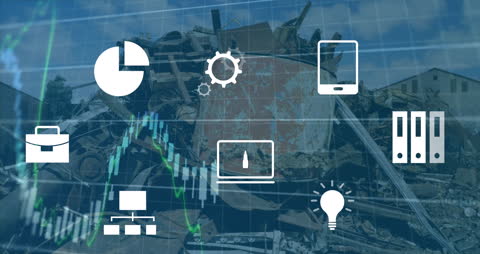 Mixed Realms of Technology Symbols Amidst Environmental Concerns