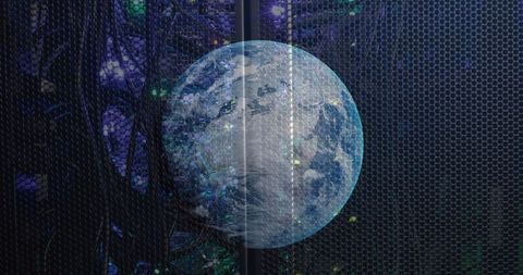 globe overlay on network server for global connectivity - Download Free Stock Images Pikwizard.com