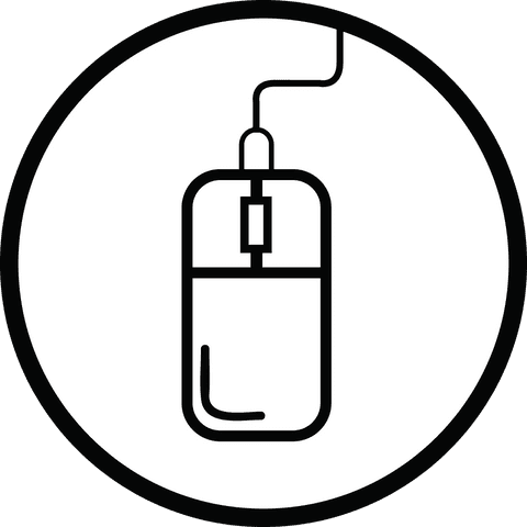 transparent computer mouse outline vector on circle background - Download Free Stock Videos Pikwizard.com