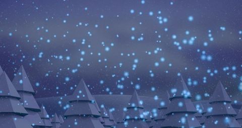 Enchanted Winter Forest with Glowing Snowflakes