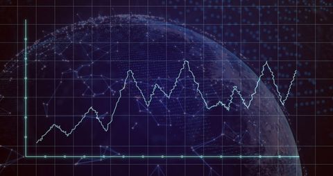 Global Data Analytics on Digital Grid Interface - Download Free Stock Images Pikwizard.com