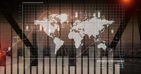Tracking global financial trends with interactive dashboard, world map and market charts