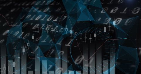 Data Processing Visualization with Binary Code and Diagrams - Download Free Stock Images Pikwizard.com